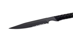 Wild Tech 4 Paracorde Noire Lame Noire Serration