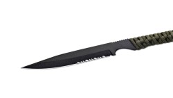 Wild Tech 4 Paracorde Kaki Lame Noire Serration