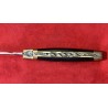 12 cm Double Platines Ébène Laiton